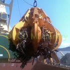 6 Ropes Crane Grab Bucket Bulk Heavy Duty Electro Hydraulic Cargo Orange Peels